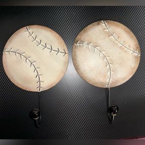 Baseball wall hooks